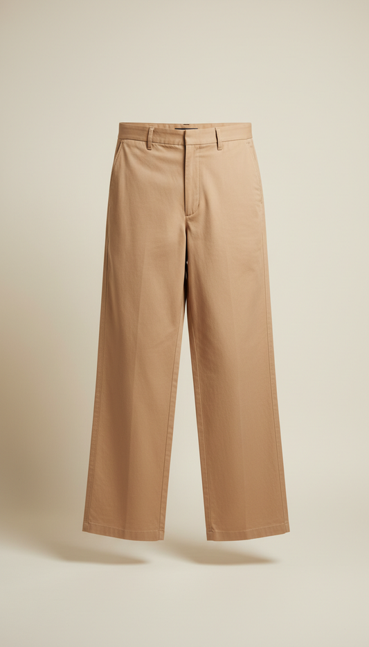 Premium Cotton Wide-Leg Trousers